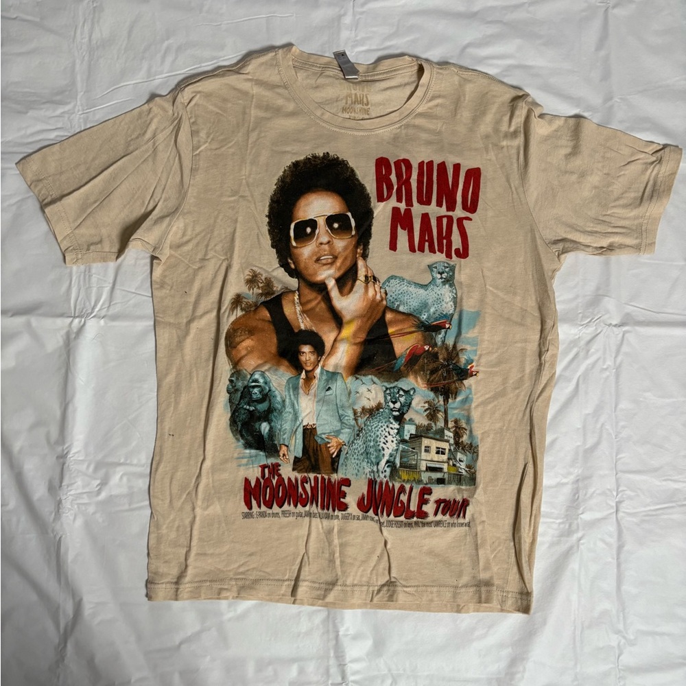 Bruno Mars Graphic Beige T-Shirt